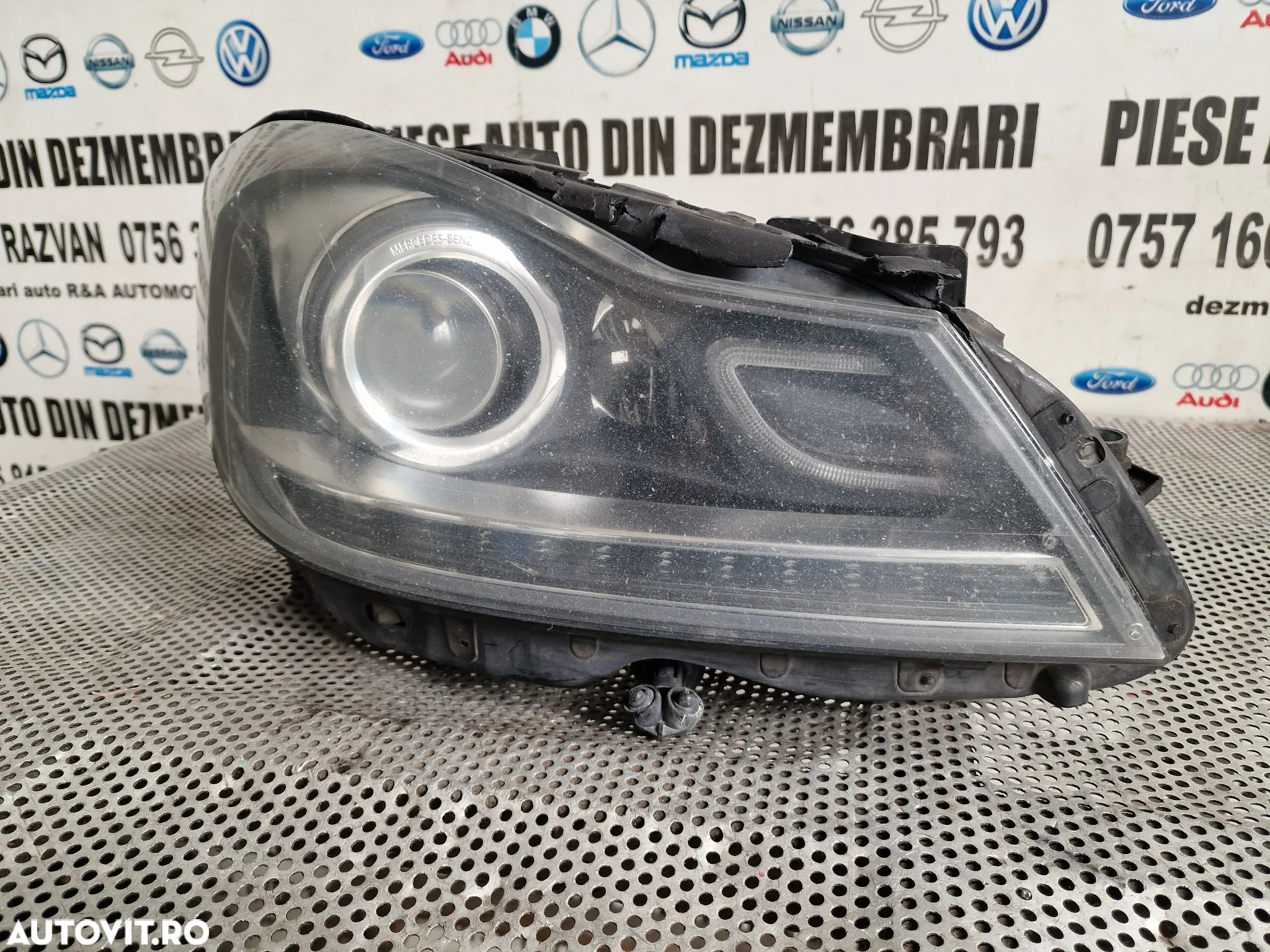 Far Dreapta LED Lupa Xenon Mercedes C Class W204 Facelift Complet Cu Calculatoare De Europa Cod A - 6