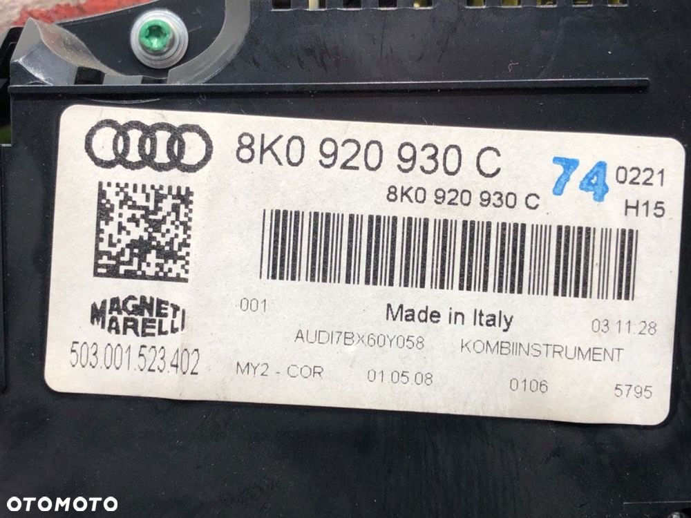 LICZNIK - 344.00 PLN - AUDI A4 B8 Avant (8K5) 2007 - 2015 2.0 TDI 105 kW [143 KM] olej napędowy - 5