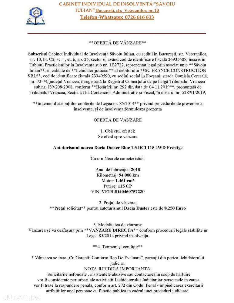 Dacia Duster 1.5 Blue dCi 4WD Prestige jante 17" - 8