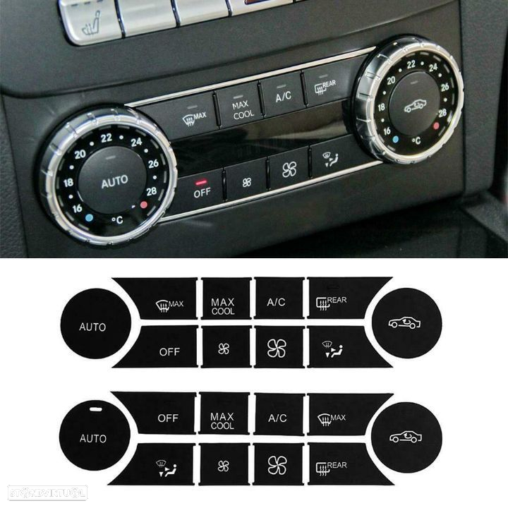 Peliculas para reparação da consola do tablier Mercedes W204 - 2