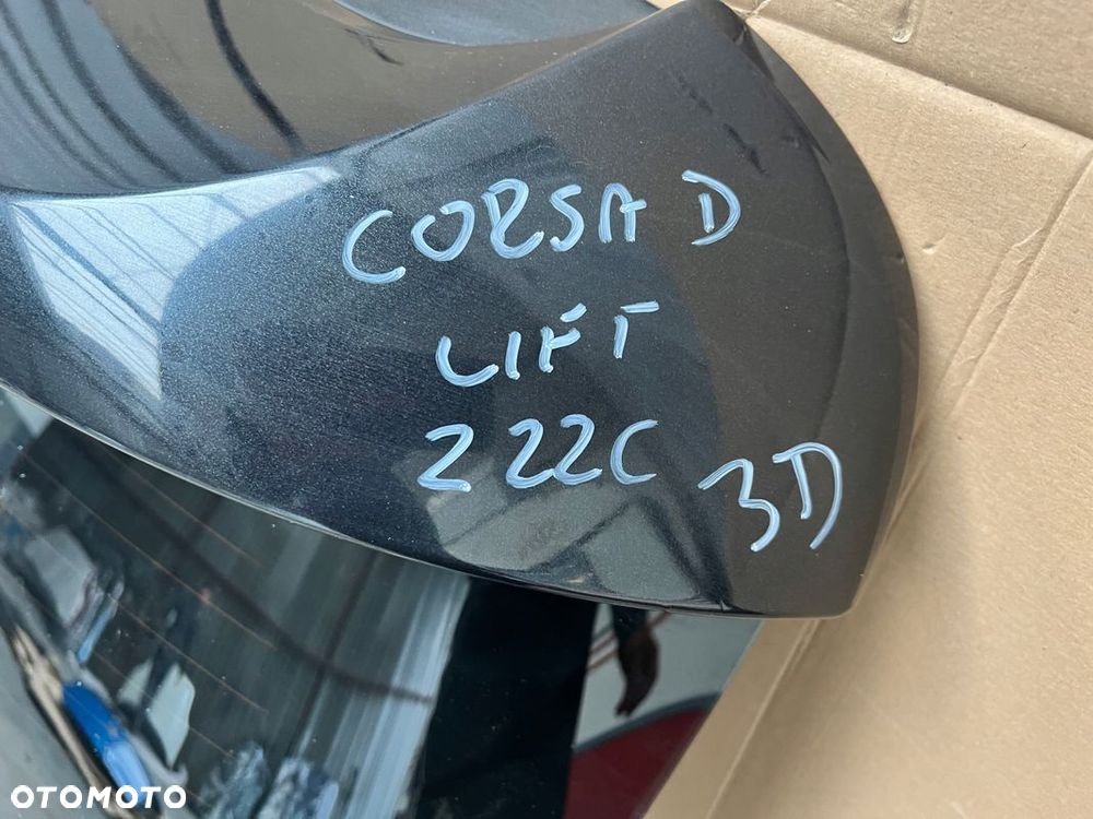 KLAPA TYLNA pokrywa bagażnika OPEL CORSA D LIFT OPC 3D Kod lakieru: Z22C - 8