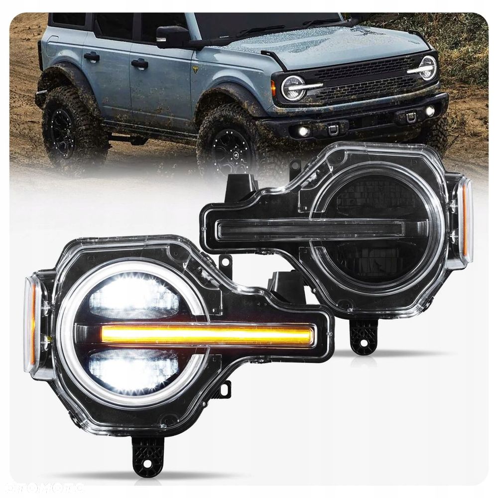 Reflektory Lampy L+R Vland LED Tuning Black Ford Bronco VI mk6 u725 - 3