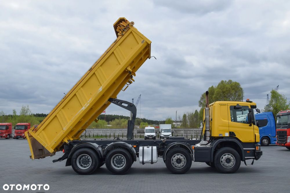 Scania P410 / 8x4 / EURO 6 / WYWROTKA / HYDROBURTA / AUTOMAT / KAMERA COFANIA / NAWIGACJA / HAK / NISKI PRZEBIEG / SERWISOWANY / SPROWADZONY - 21