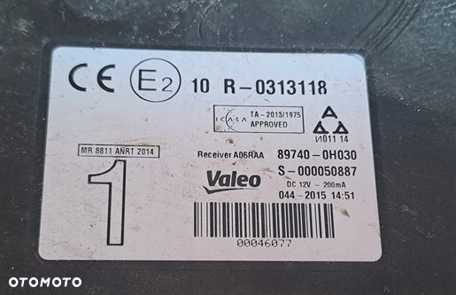 toyota aygo ii 14-22r moduł sterownik immobilizera 89740-0h030 - 2