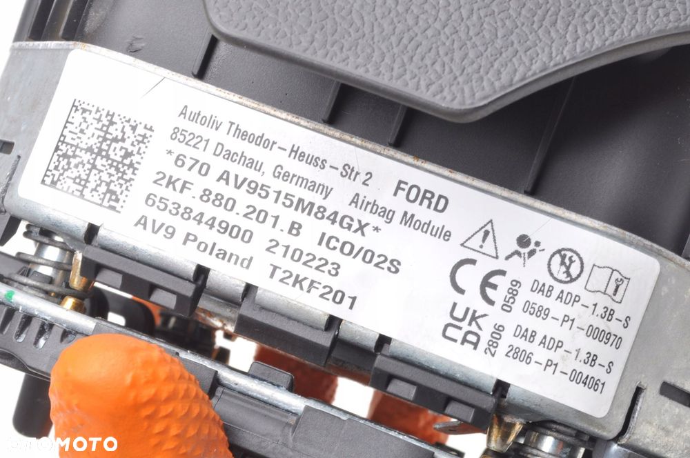 FORD TOURNEO CONNECT MK3 PODUSZKA POWIETRZNA KIEROWCY AIRBAG AV9515M84GX - 5