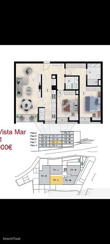 Apartamento T2 para venda - Grande imagem: 4/7
