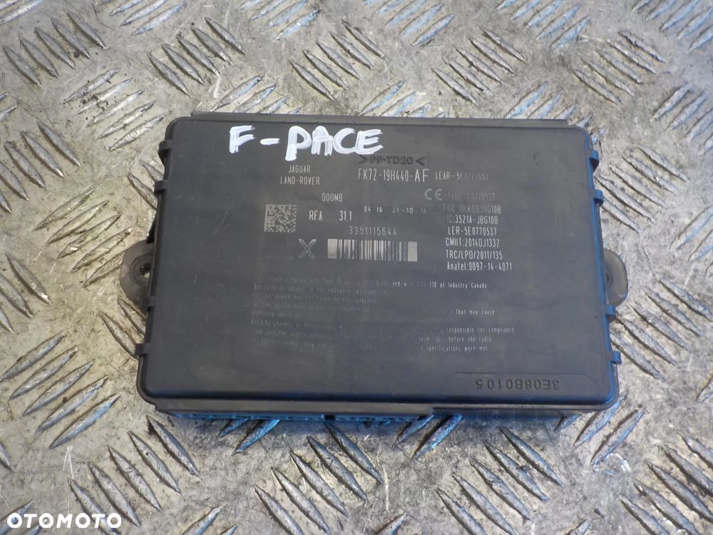 JAGUAR F-PACE MODUŁ STEROWNIK KEYLESS FK72-19H440-AF - 1