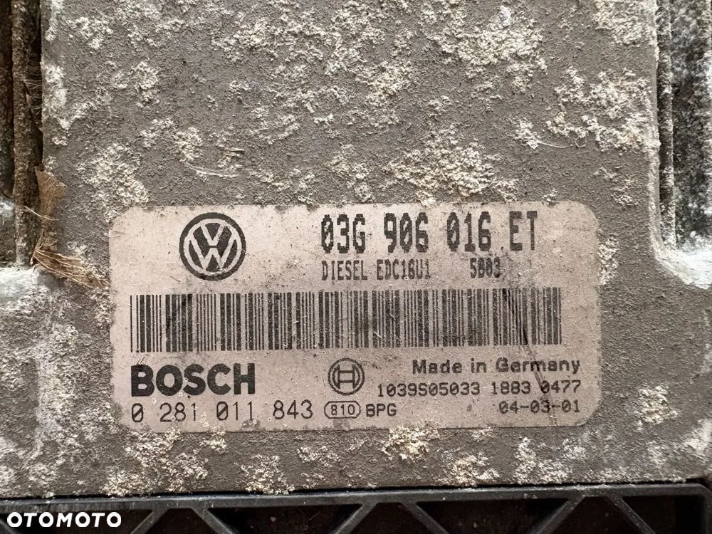 STEROWNIK SILNIKA VW GOLF V TDI 03G906016ET 0281011843 - 2