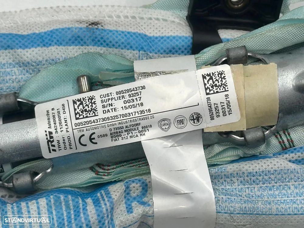 Airbag Cortina Direito / Esquerdo - Fiat 500 (2018) - 4