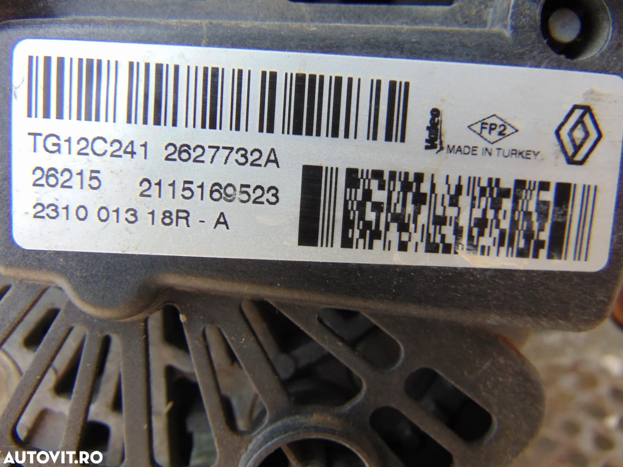 Alternator Dacia Custer 1.5 Nissan Qashqai Renault megane cod 231001318r clio 4 sandero dokker lodgy kadjar captur - 2
