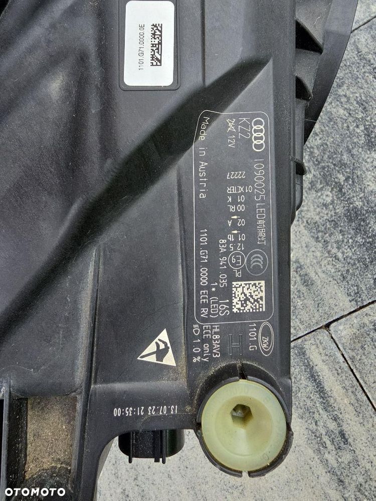 AUDI Q3 83A Lampa lewa przód Full Led Matrix HD 83A941035 Chrom 2023 - 9