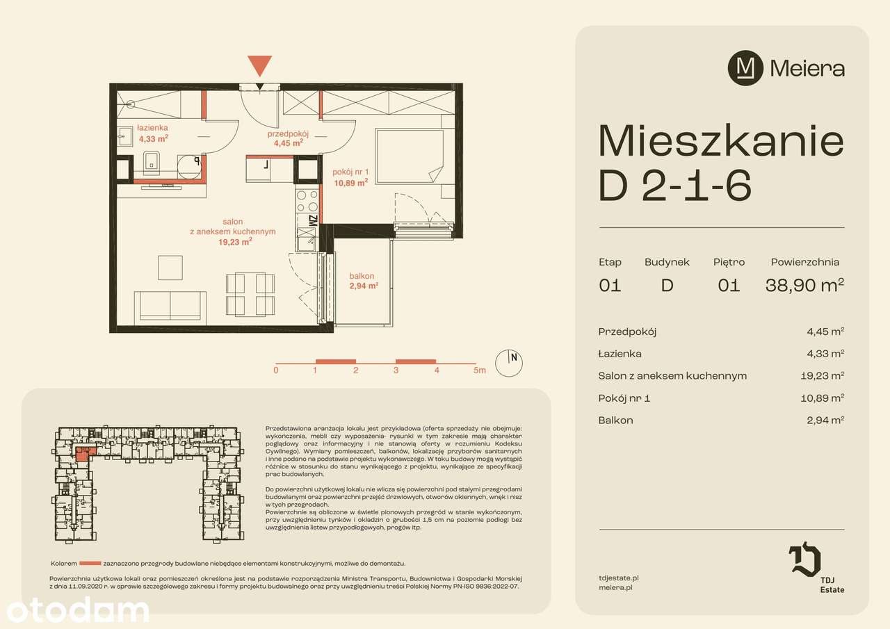 2-pokojowe mieszkanie 38m2 + balkon Bezpośrednio - Pełny obrazek: 2/13