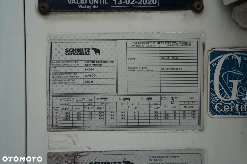 Schmitz Cargobull CHŁODNIA / THERMO KING SLX 200 / HAKÓWKA  / KOSZ NA PALETY / - 30
