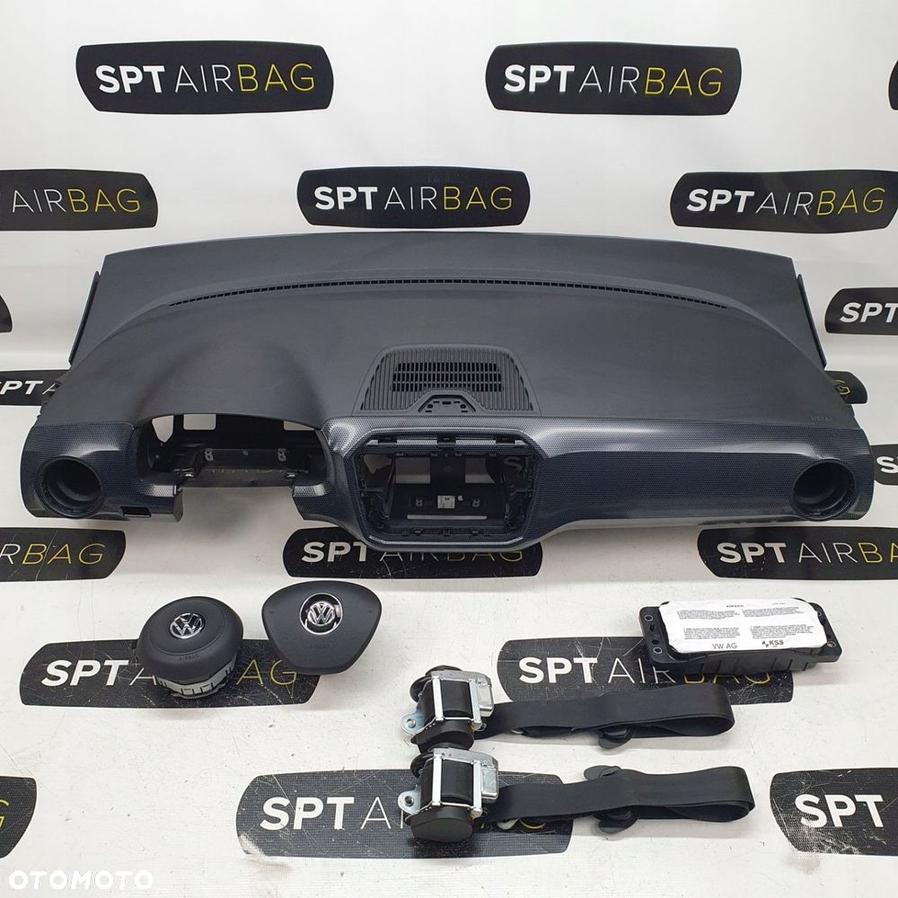 VW UP! UP DESKA ROZDZIELCZA KONSOLA KOKPIT PULPIT PODUSZKI AIRBAG AIR BAG PASY KIT SET - 1