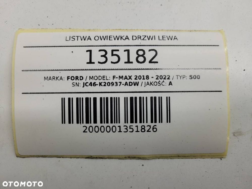LISTWA OWIEWKA DRZWI LEWA FORD F-MAX JC46-K20937-ADW - 8