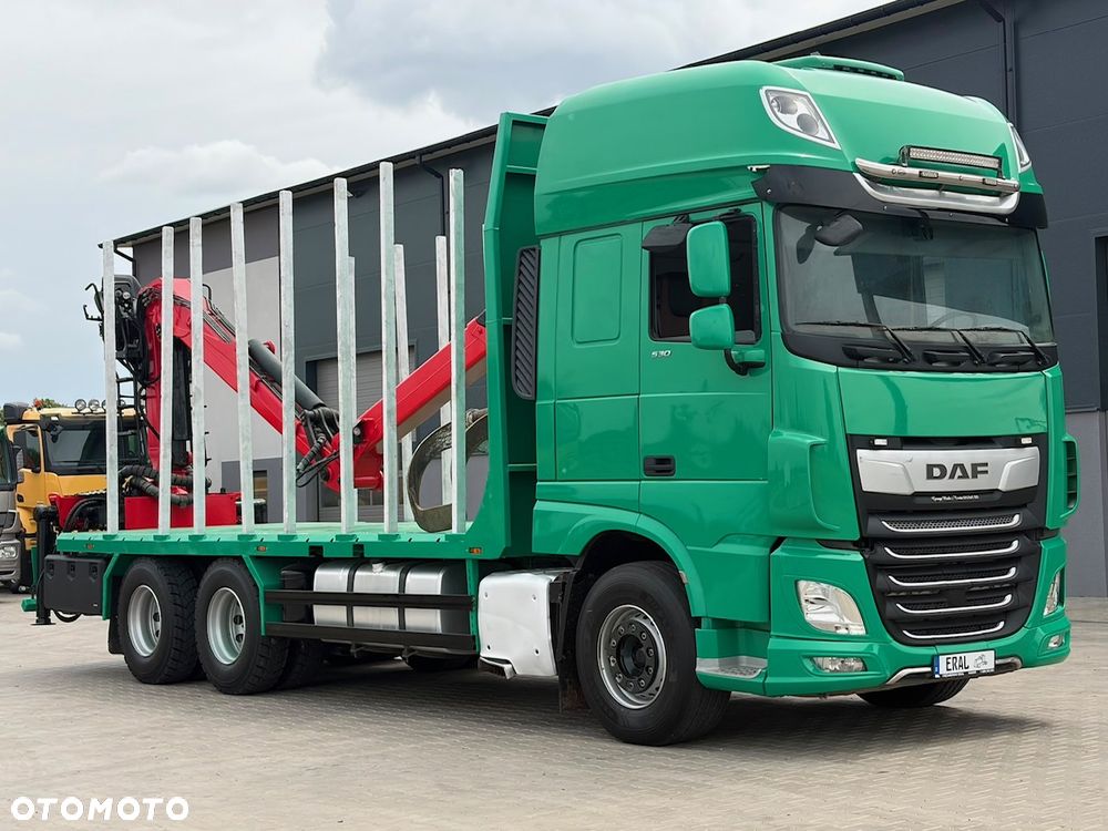 DAF XF 530 Palfinger Epsilon 6x4 do Lasu Drewna Stos Kłoda Dłużyca Opony 100% - 7