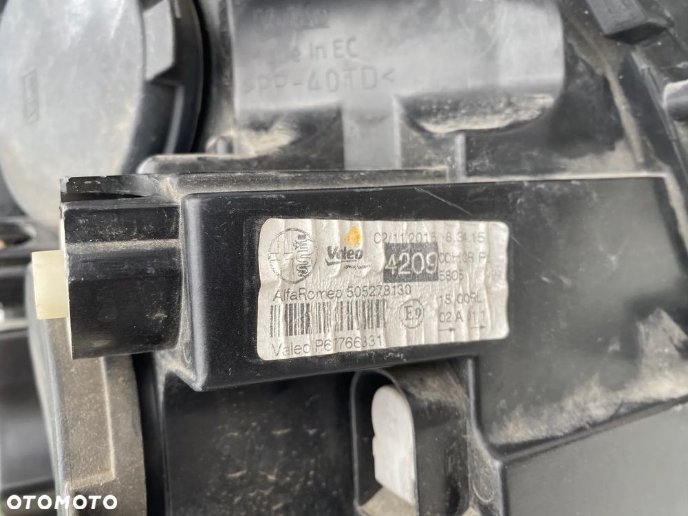 lampy alfa mito z ramkami czarne komplet eu całe - 5