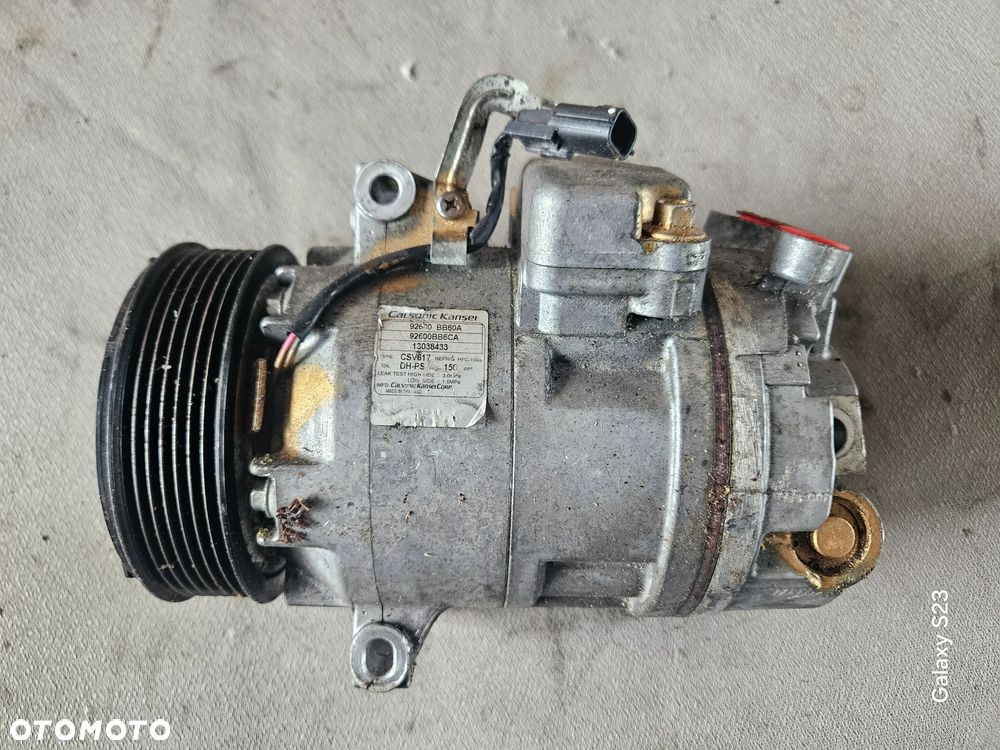 Sprężarka kompresor klimatyzacji Nissan Qashqai J10 1,6 DCI 92600BB60A - 2