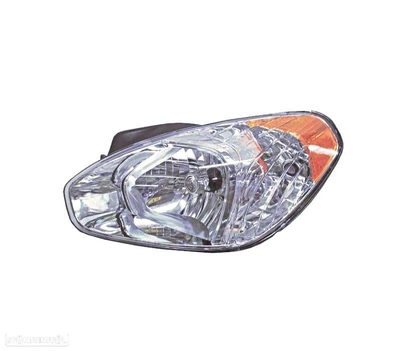 FAROL ESQ OPTICA COM REGULAÇÃO MANUAL HYUNDAI ACCENT 3 4P 06-11 - 1