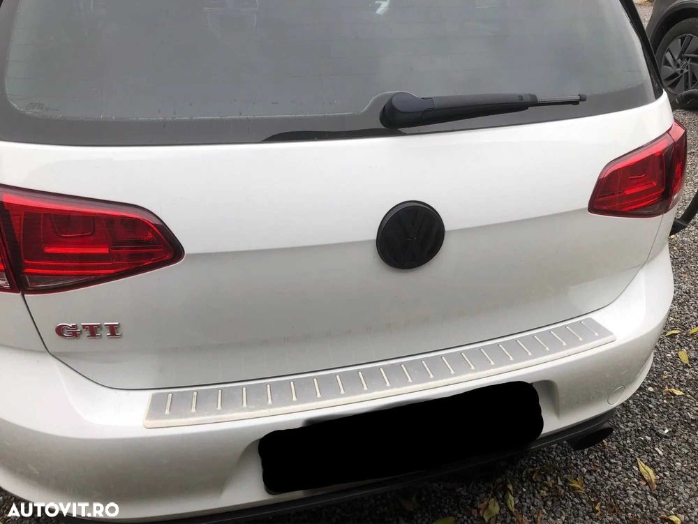 Set 2 Embleme Fata Spate Negru Lucios Volkswagen VW Golf 7 MK7, Glossy - 5