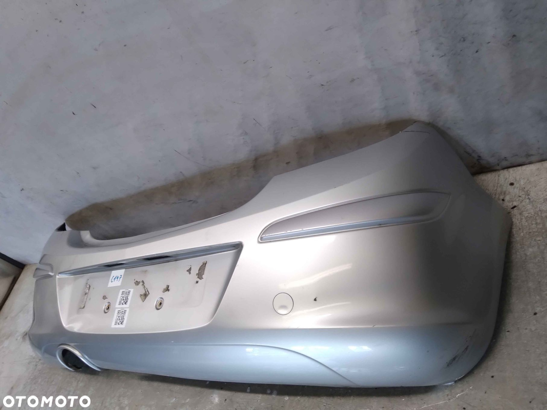 ^ ZDERZAK TYŁ TYLNY OPEL CORSA D Z157 SREBRNY 3D 3 DRZWI HB - 2