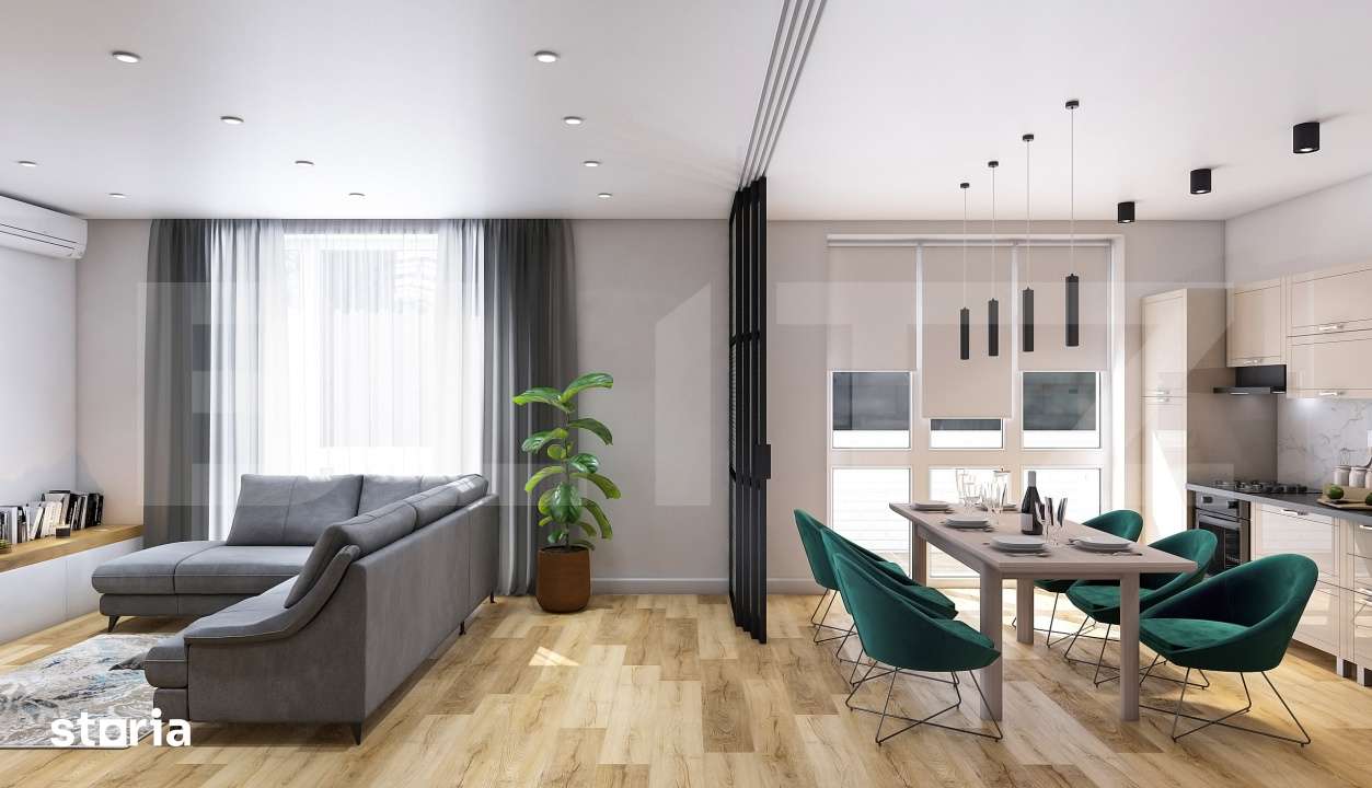 Apartament 2 camere, living cu bucatarie open space, balcon –48 mp u — fotografia 1