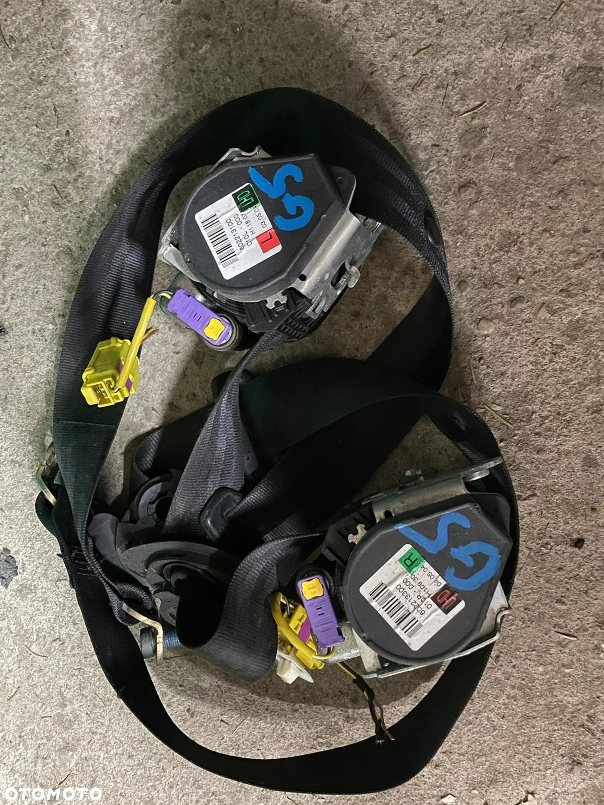 Pas pasy bezpieczeństwa przód przednie lewe prawe lewy prawy VW Volkswagen Golf V 5 1K4857705D 1K4857706 - 1