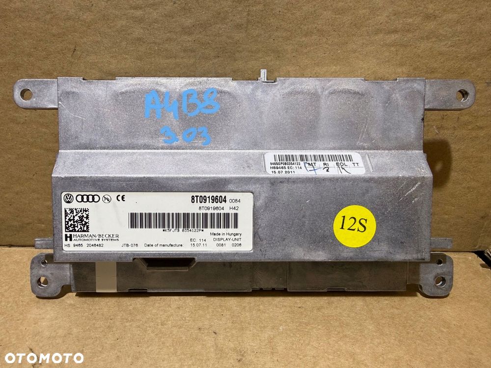 audi a4 b8 a5 8t q5 8r wyświetlacz ekran lcd 8t0919604 - 5