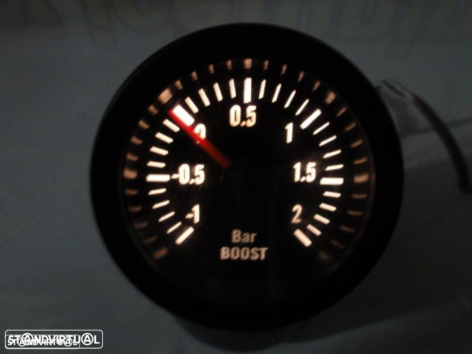 Manómetro fundo preto estilo VDO / Od school disponível em Amperímetro, pressão do turbo, pressão do oleo, temperatura do oleo, temperatura da água, voltagem, vacuo - 12