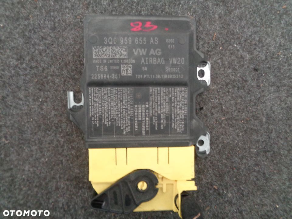 SKODA OCTAVIA III MODUŁ SENSOR PODUSZEK AIRBAG 3Q0959655AS - 1