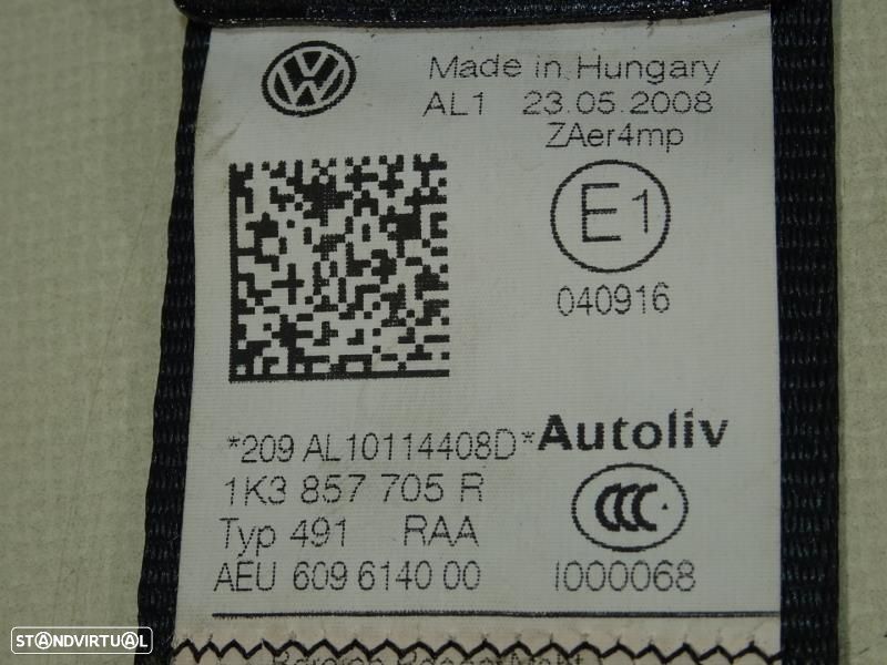 Cintos Frontais Volkswagen Golf V (1K1)  Cinto Da Frente Vw Golf 5 De - 10