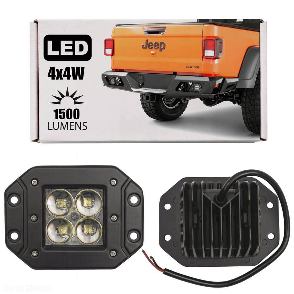 lampa robocza w zderzak światło skupiające 4xled 16w 1500 lumenów - 1