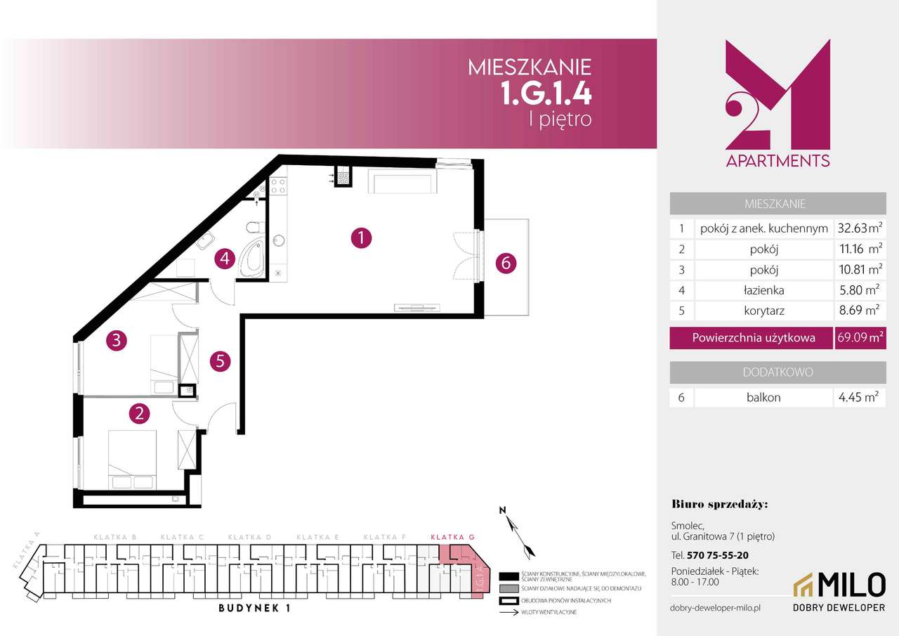 Appartamento 2 locali, 69 m²