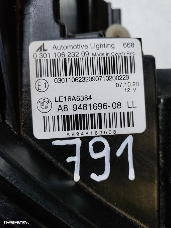 Farol Frente Direito / Otica Direita Bmw 3 (G20)  A8 9481696-08 Al 030 - 2
