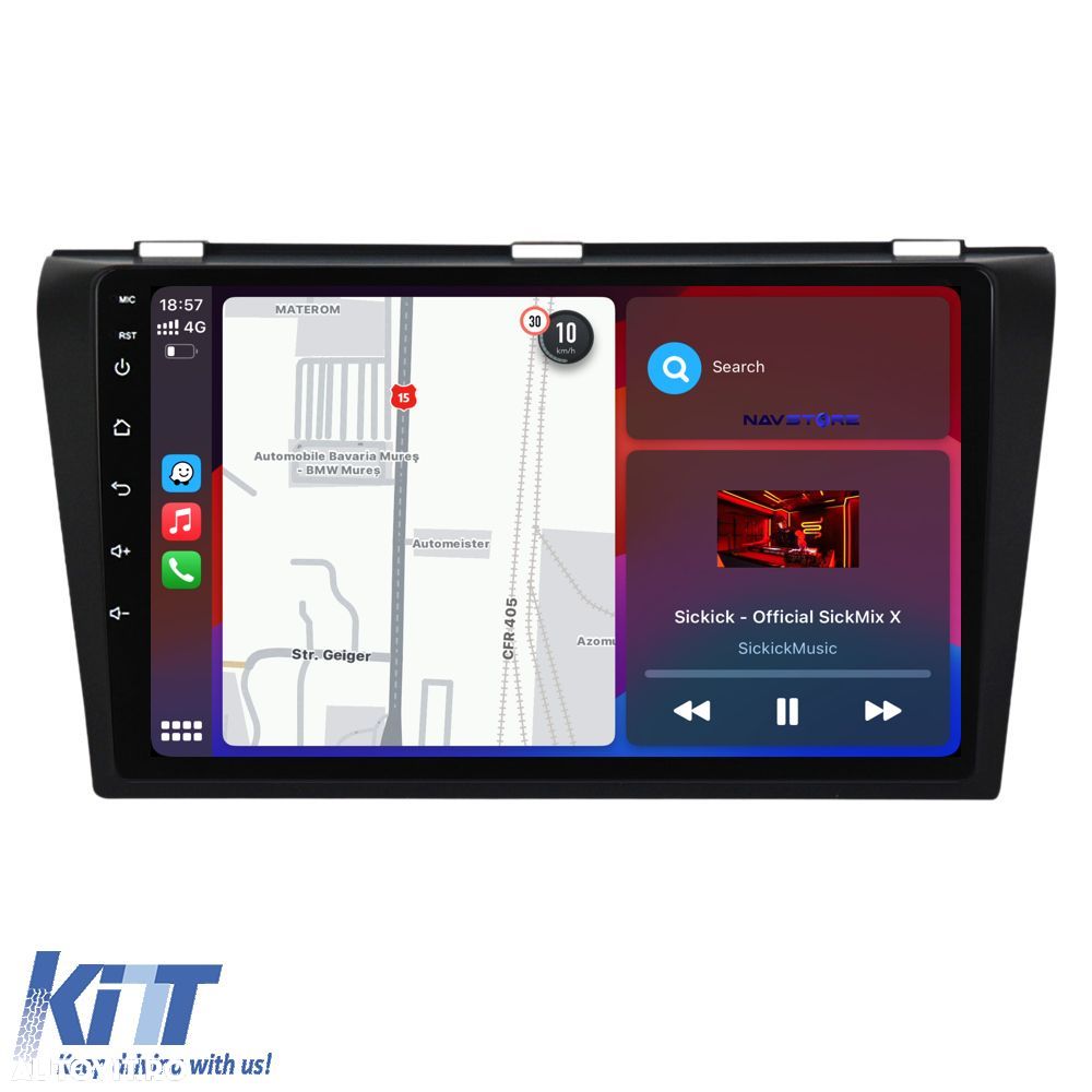 Navigatie Dedicata Mazda 3 (2003-2009), 9Inch, 6Gb Ram, 128Gb Stocare, - 3