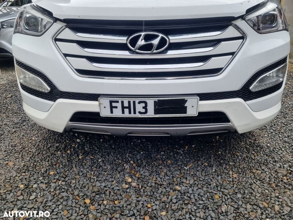 Bara fata Hyundai Santa Fe 3 2012 - 2016 Creamy White NCW (1351) model fara spalatoare far - 1