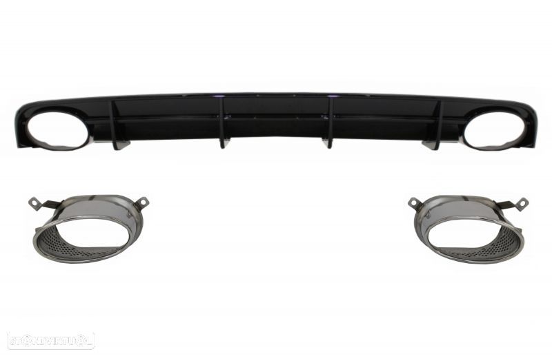 Difusor com Ponteiras Audi A6 4G C7 (2015 a 2018) Look RS6 - 1