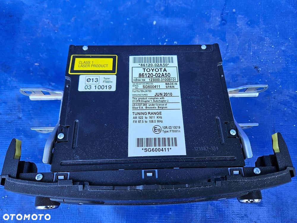 Toyota AURIS I 09-12 lift radio 86120-02A50 - 3