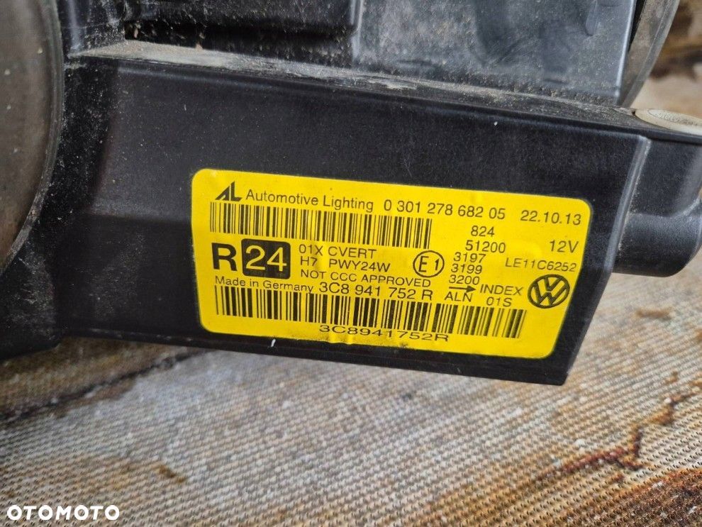 Reflektor Przód strona prawa Volkswagen PASSAT CC xenon skrętny kompletny - 11
