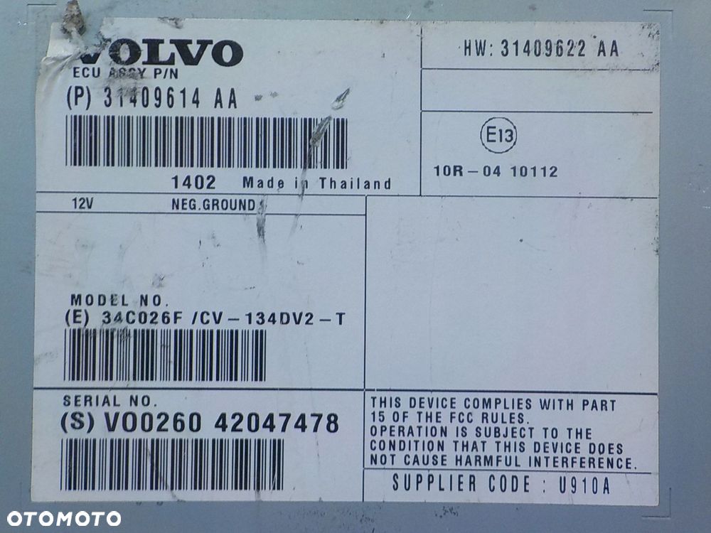 VOLVO V60 I S60 II LIFT R-DESIGN 2.0 D 14r KOMBI modul radia 31409614 - 5