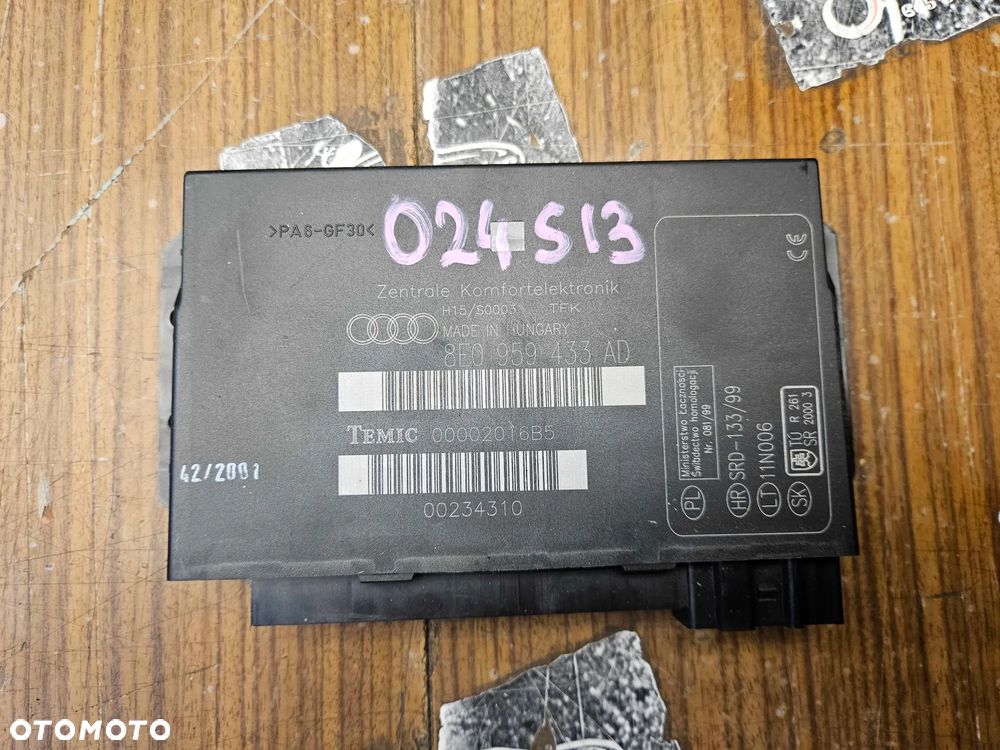 Moduł 8E0959433AD Komfortu Sterownik Komputer Audi A4 S4 B6 B7 - 1
