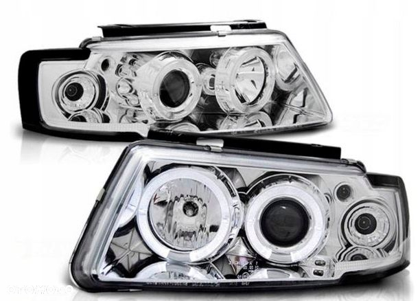 Reflektory Lampy kpl Ringi Angel Eyes Led Tuning VW Passat B5 3b 1996-2000 - 2