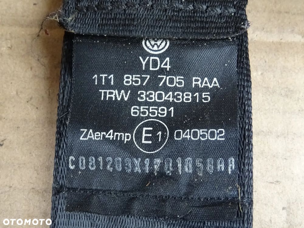 VW TOURAN PASY BEZPIECZEŃSTWA PRZÓD NAPINACZE PRZEDNIE PRAWY LEWY AIRBAG - 4
