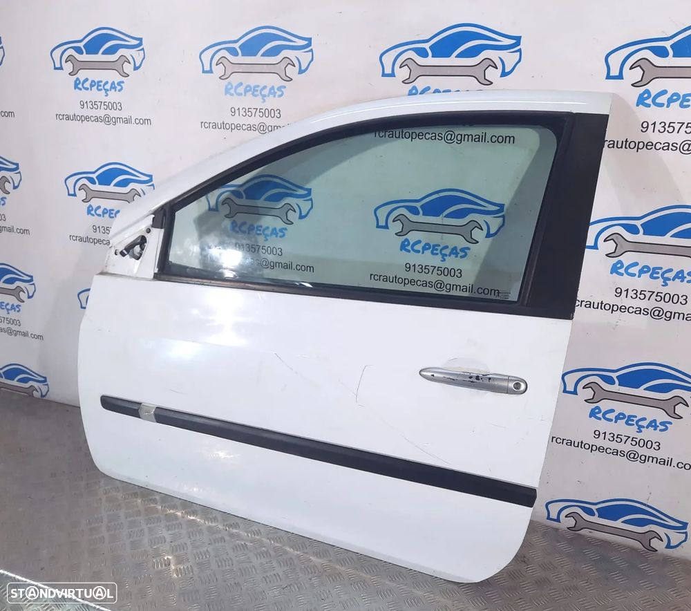 PORTA PORTAS FRENTE FRONTAL ESQUERDA RENAULT CLIO III 3 MK3 3 PORTAS 7751476106 FECHO ELEVADOR MOTOR PUXADOR VIDRO RETROVISOR RETROVISORES - 4