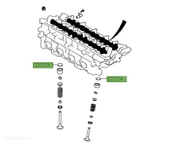 Podkładka regulacji luzu zaworów gr. 2,12 HYUNDAI nr kat. 2222723612 - 2