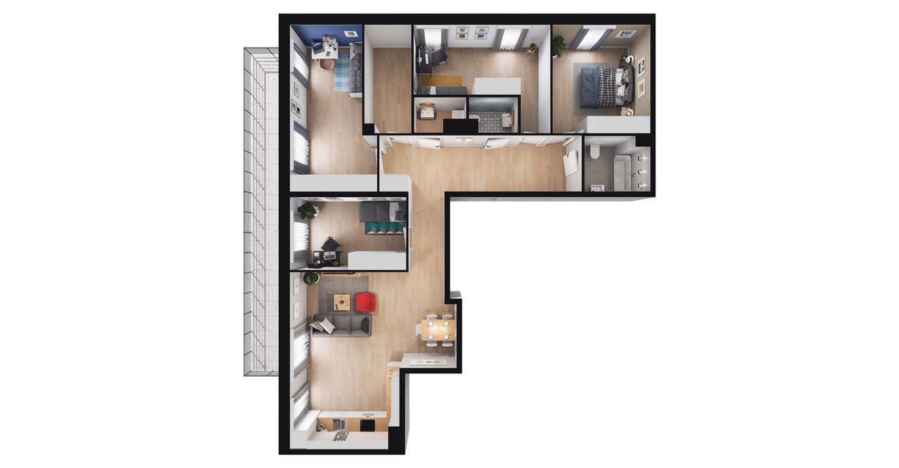 5-pokojowe mieszkanie 111m2 + balkon Bez Prowizji