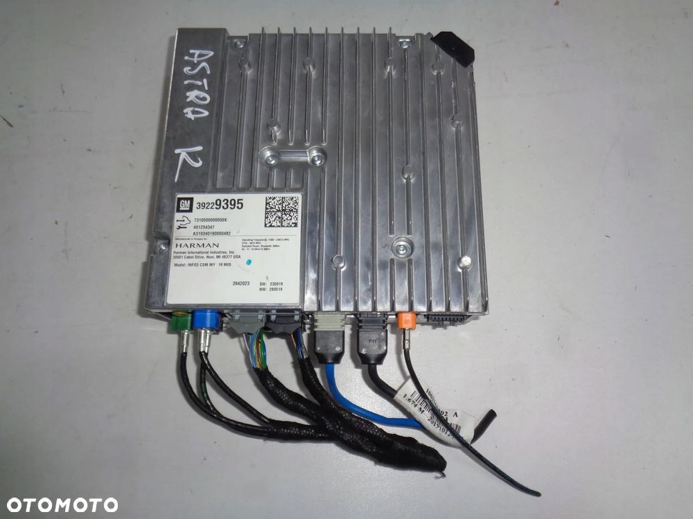 opel astra k v 19r radio nawigacja wzmacniacz 39229395 - 1