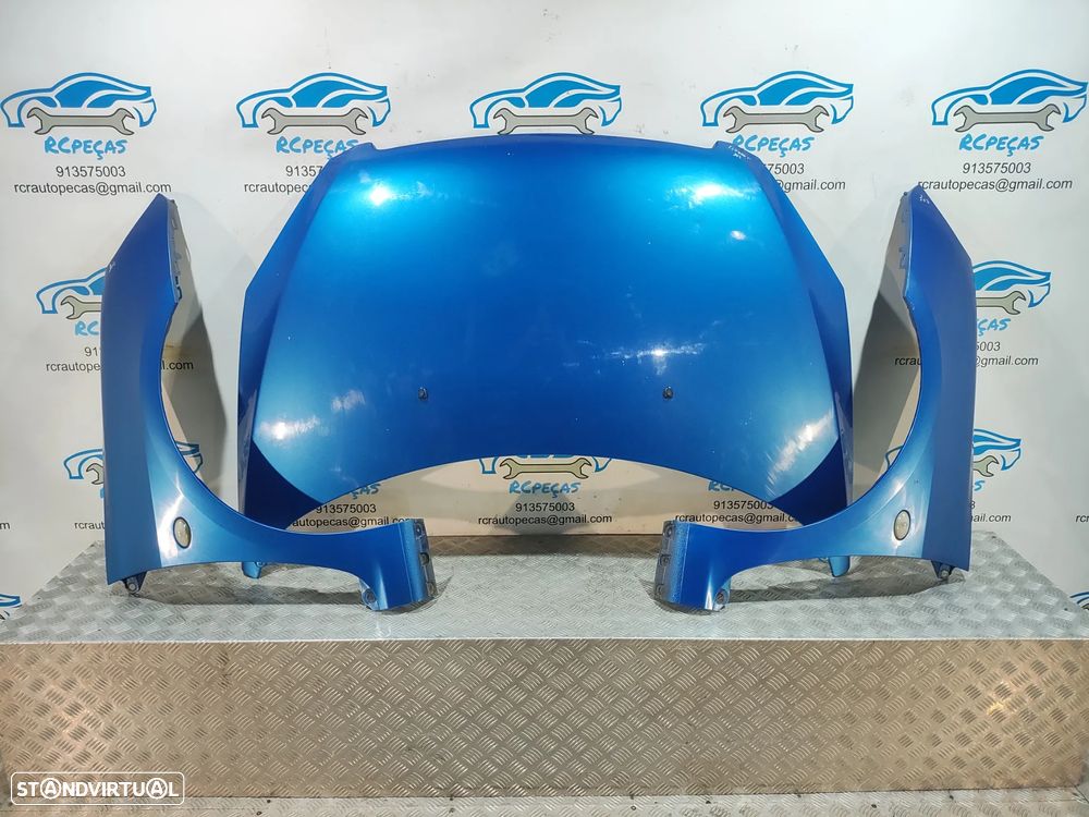 FRENTE COMPLETA PEUGEOT 307 3 A/C CAPOT PARACHOQUES GUARDA-LAMAS OTICAS RADIADOR VENTILADOR FRENTE FIBRA REFORÇO - 8