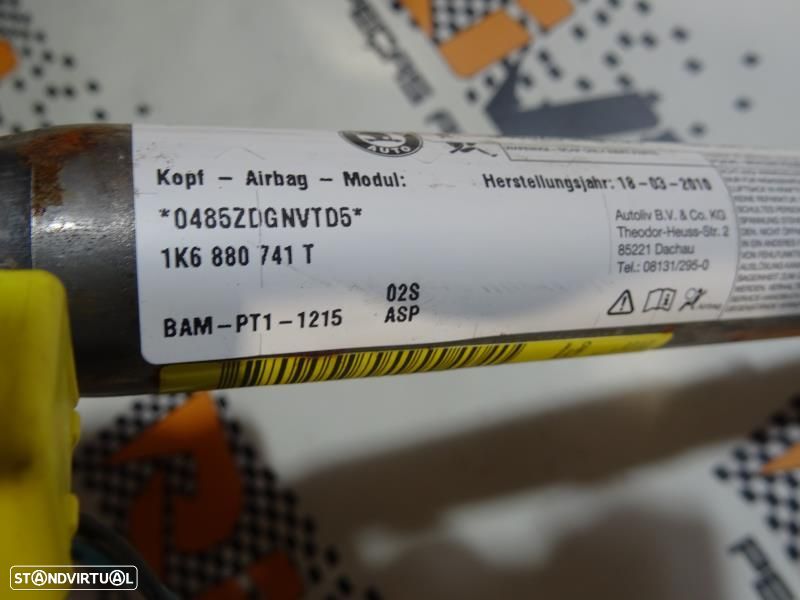 Airbag De Cortina Esquerdo Volkswagen Golf V (1K1)  1K6880741t / 1K6 8 - 4