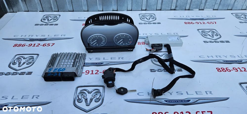 BMW 5 E60 2.3i N52 B25A Zestaw startowy do odpalenia auta komputer sterownik dme licznik moduł CAS 7561684 6983145 6943791 - 1